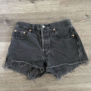 Women's Black Denim Shorts